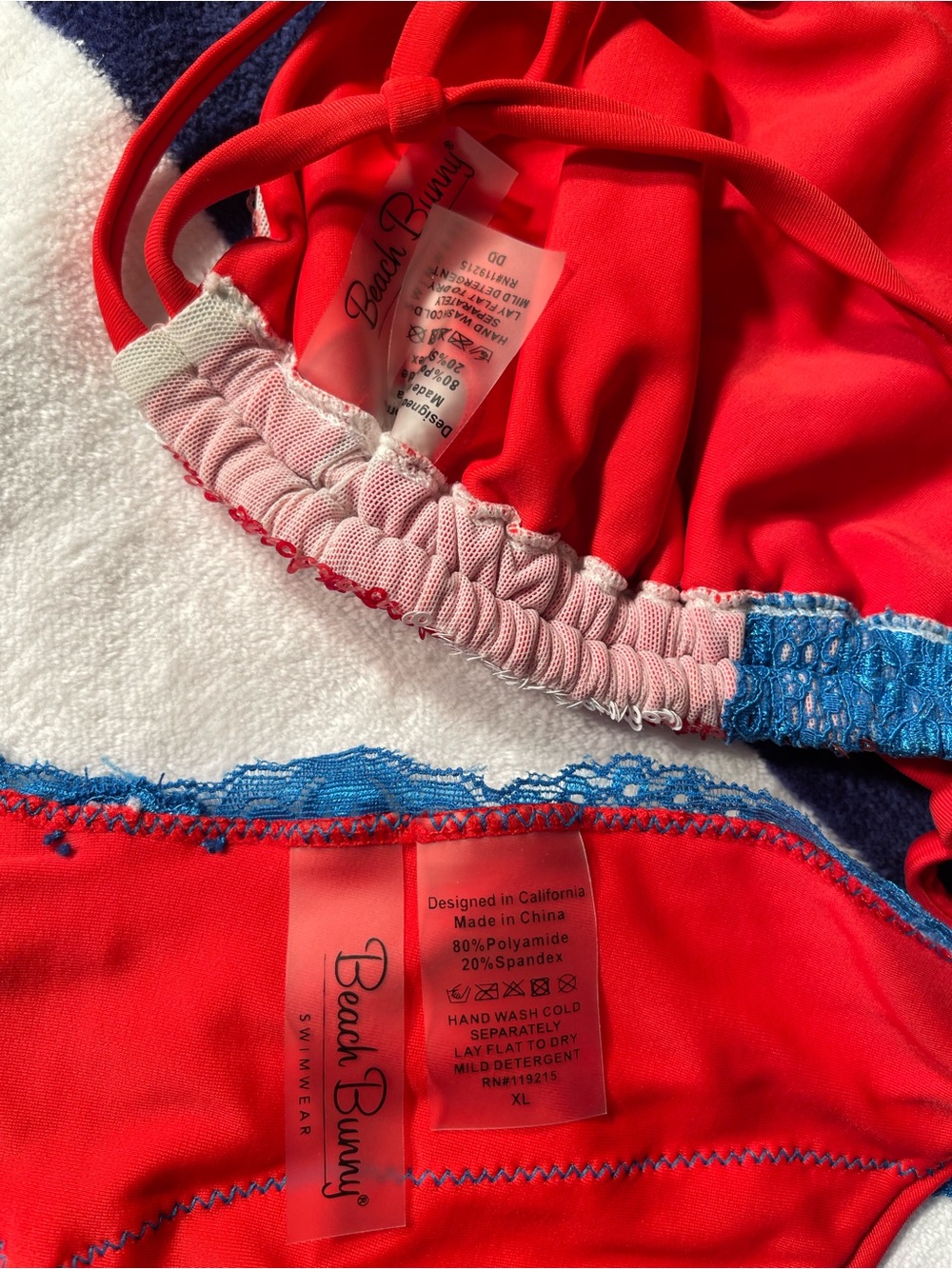 4th of July beach bunny bikini DD top, XL bottoms - Picture 8 of 12